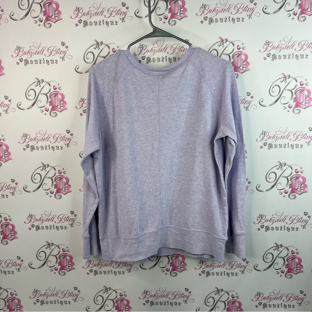 Nike sweater pull over lilac Light Purple Crewneck Sweatshirt white logo
